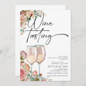 Weinverkostung Brautdusche Einladung (Vorne/Hinten)