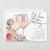 Weinverkostung Brautdusche Einladung (Vorderseite)