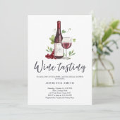 Weinverkostung Brautparty einladen Rustikale Weink Einladung (Stehend Vorderseite)