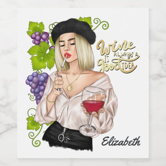 Weinverkostung Brautparty Weinetikett (Einzelnes Label)