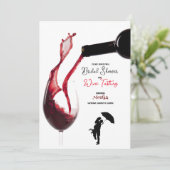 Weinverkostung Bridal Dusche Einladung (Stehend Vorderseite)