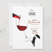 Weinverkostung Bridal Dusche Einladung (Rückseite)
