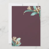 Weinverkostung Burgund Blume Brautparty Einladung (Rückseite)