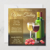 Weinverkostung Cocktail Party Einladung (Vorderseite)