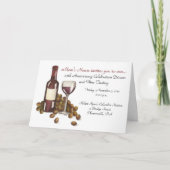 Weinverkostung Cocktail Party Weintrauben Flasche Einladung (Vorderseite)