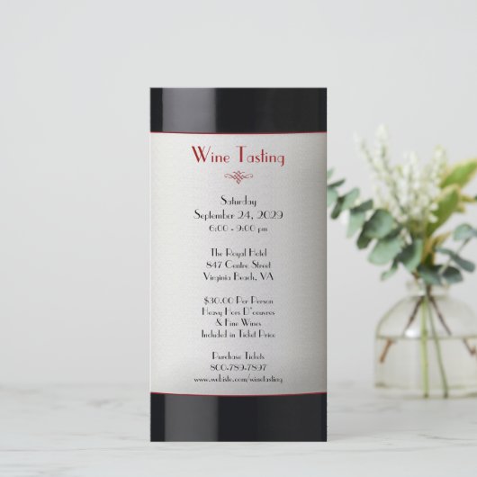 Weinverkostung Einladung (Stehend Vorderseite)