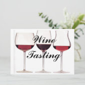 Weinverkostung Einladung Persönlich (Stehend Vorderseite)