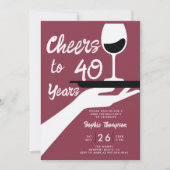 Weinverkostung Eleganter Lässiger Weinkeller 40. G Einladung (Vorderseite)