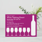 Weinverkostung Flat Einladung (Stehend Vorderseite)