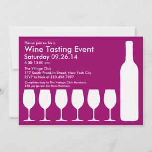 Weinverkostung Flat Einladung