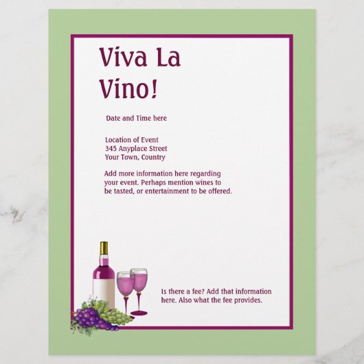 Weinverkostung Flyer (Hinten)