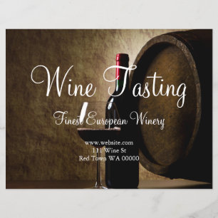 Weinverkostung Flyer Weinkeller Einladung