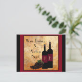 Weinverkostung Fundraiser Postkarte (Stehend Vorderseite)