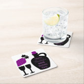 Weinverkostung Geburtstag Meilenstein Custom Rechteckiger Pappuntersetzer (Vor Ort)