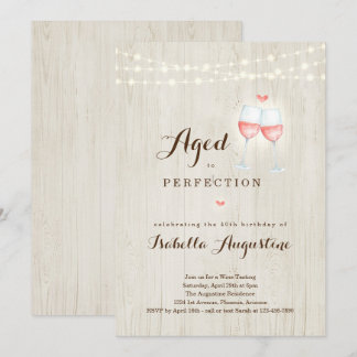 Weinverkostung Geburtstagsparty Einladung