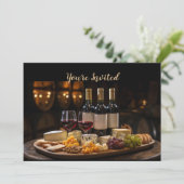 Weinverkostung Geburtstagsparty Einladung Weinflas (Stehend Vorderseite)