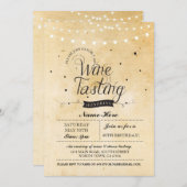 Weinverkostung Geburtstagsparty Rustikal JEDES ALT Einladung (Vorne/Hinten)
