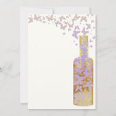 Weinverkostung Gold Boho Schmetterlinge 30. Geburt Einladung (Rückseite)