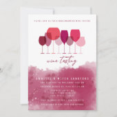 Weinverkostung, Haushaltswärmung Einladung (Vorderseite)