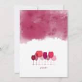 Weinverkostung, Haushaltswärmung Einladung (Rückseite)