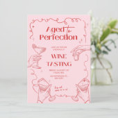 Weinverkostung im Alter bis zur Perfektion Einladung (Stehend Vorderseite)