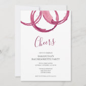 Weinverkostung Junggeselinnen-Abschied Einladung (Vorderseite)