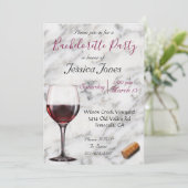 Weinverkostung Junggeselinnen-Abschied Moderner Mi Einladung (Stehend Vorderseite)