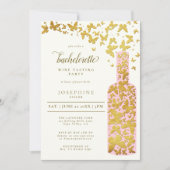 Weinverkostung Junggeselinnen-Abschied Schmetterli Einladung (Vorderseite)