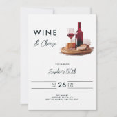 Weinverkostung Käse Weinkeller Moderne 50. Geburts Einladung (Vorderseite)