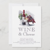 Weinverkostung Käse Weinkeller Party 50. Geburtsta Einladung (Vorderseite)