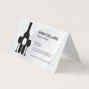 Weinverkostung Logo Flasche Gläser Visitenkarten