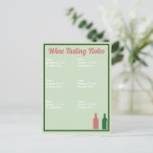 Weinverkostung Notecard Postkarte (Stehend Vorderseite)