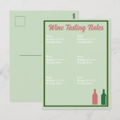Weinverkostung Notecard Postkarte (Vorne/Hinten)