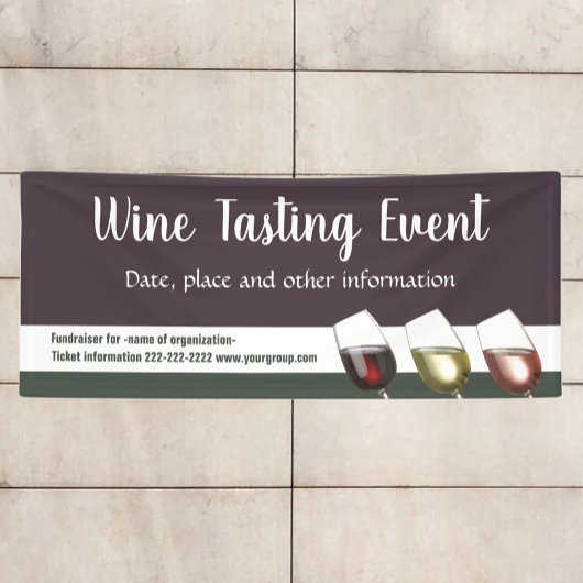 Weinverkostung oder Weinveranstaltung Banner