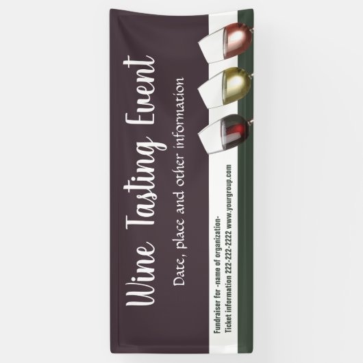 Weinverkostung oder Weinveranstaltung Banner (Vertikal)