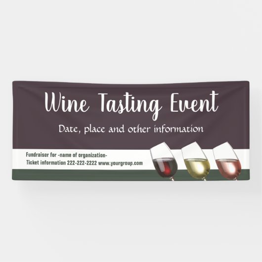Weinverkostung oder Weinveranstaltung Banner (Horizontal)