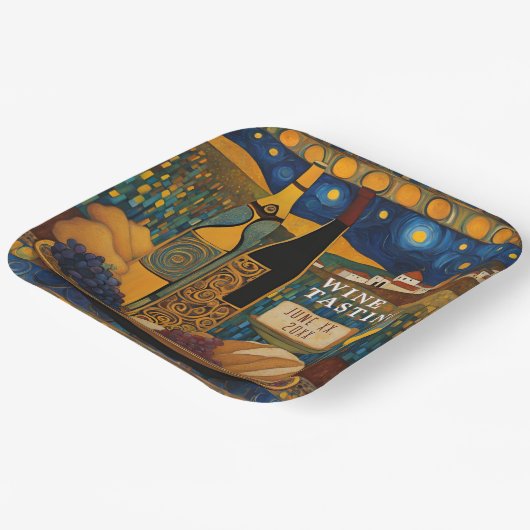 Weinverkostung Pappteller (Gewinkelt)