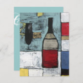 Weinverkostung Party Anfeuern Einladung (Vorne/Hinten)