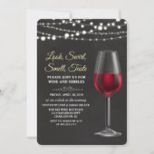 Weinverkostung Party Chalkboard Einladung (Vorderseite)