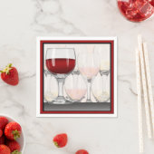 Weinverkostung Party Cocktail Serviette (Beispiel)