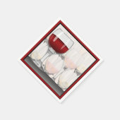 Weinverkostung Party Cocktail Serviette (Ecke)