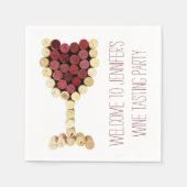 Weinverkostung Party Custom Napkins Serviette (Vorderseite)