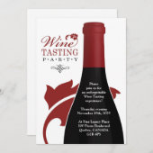 Weinverkostung Party Einladung (Vorne/Hinten)