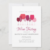 Weinverkostung Party Einladungen (Vorderseite)