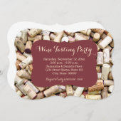 Weinverkostung Party Einladungen (Vorne/Hinten)