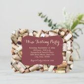 Weinverkostung Party Einladungen (Stehend Vorderseite)