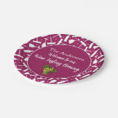 Weinverkostung Party Individuelle Name Pappteller (Schrägansicht)