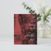 Weinverkostung Party Tischnummer Postkarte (Stehend Vorderseite)