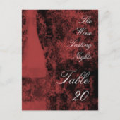 Weinverkostung Party Tischnummer Postkarte (Vorderseite)