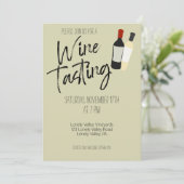 Weinverkostung Personalisiertes Party Einladung (Stehend Vorderseite)